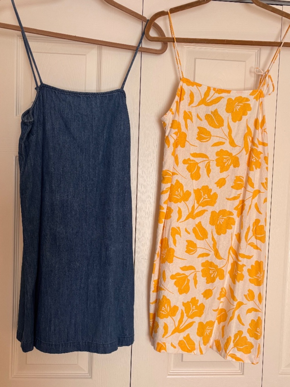 Old Navy Mini Sun Dresses, Linen Blend - SET OF 2 - Adjustable Tie Straps